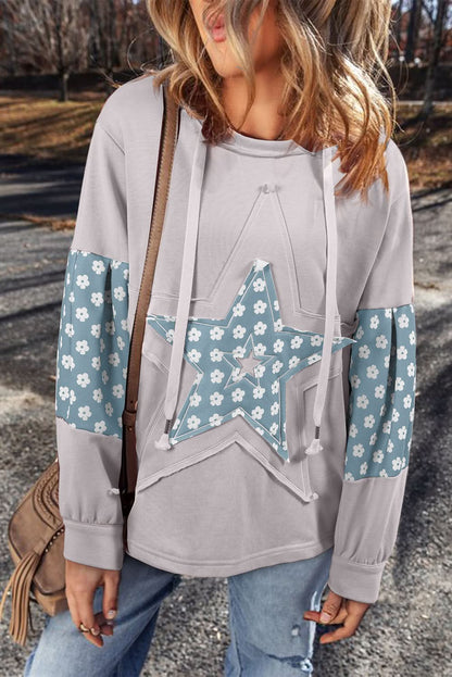 Beau floral patchwork hoodie - Love Salve 