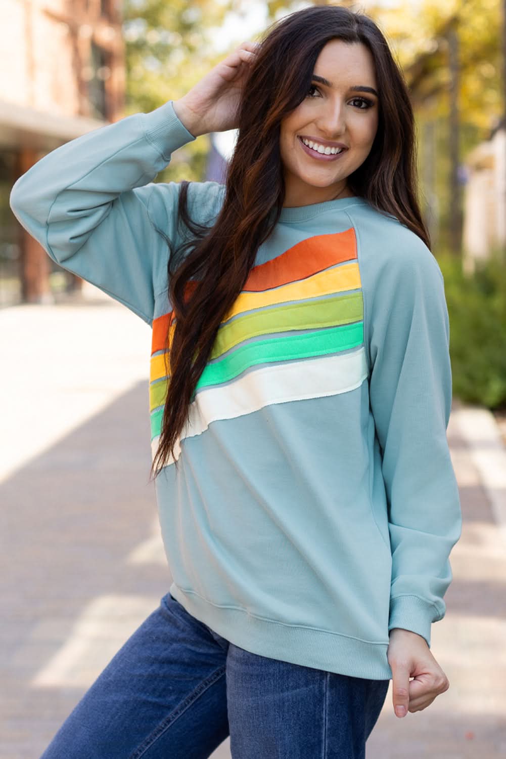 Vibrant colorblock sweatshirt - Love Salve 