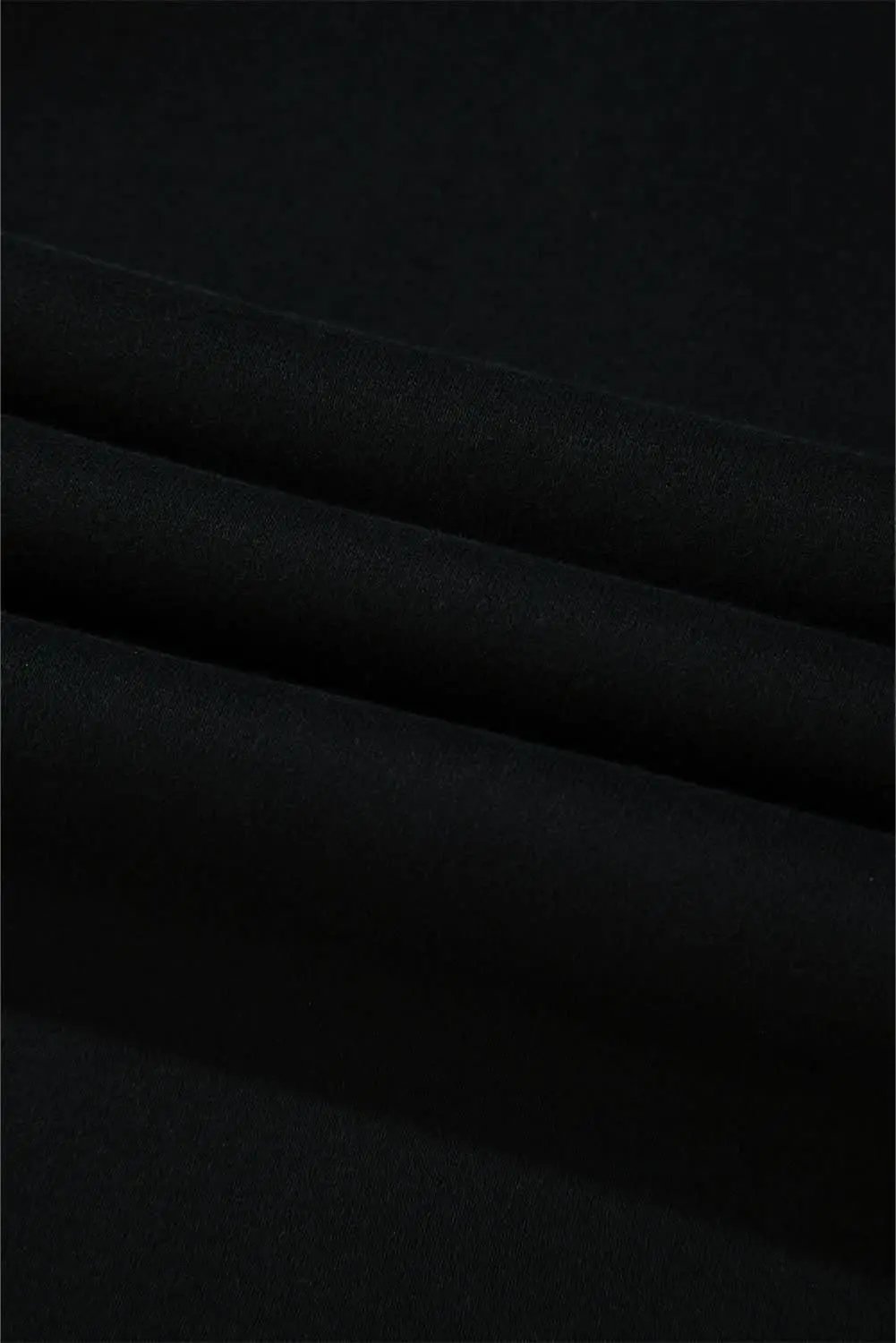 Black Zipped Neck Pullover Drop Shoulder Sweatshirt - Love Salve 