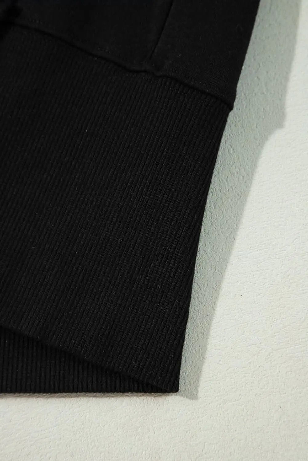 Chic black drop shoulder sweatshirt - Love Salve 