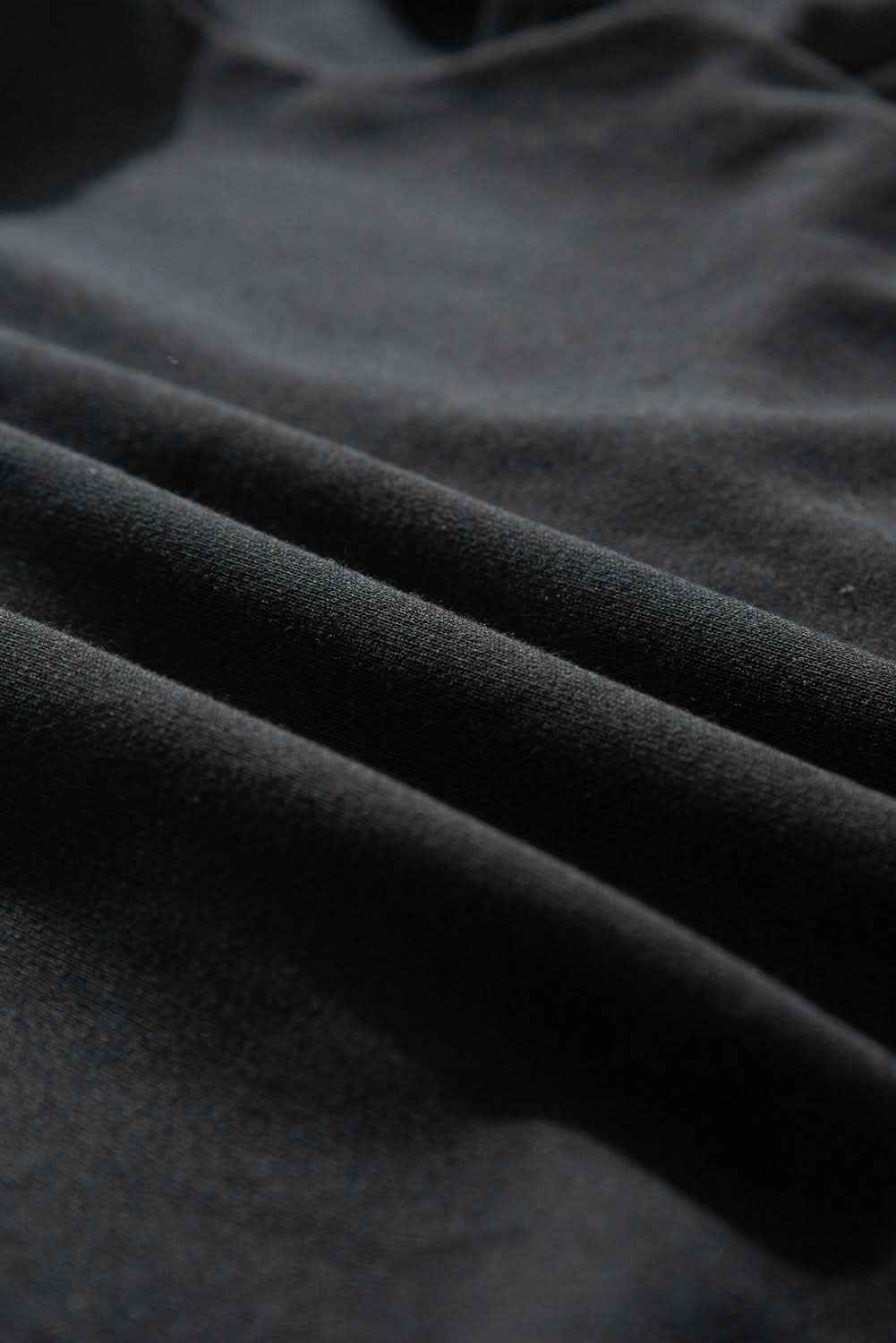 Chic black cold shoulder hoodie - Love Salve 