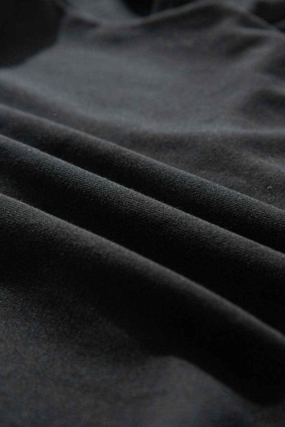 Chic black cold shoulder hoodie - Love Salve 