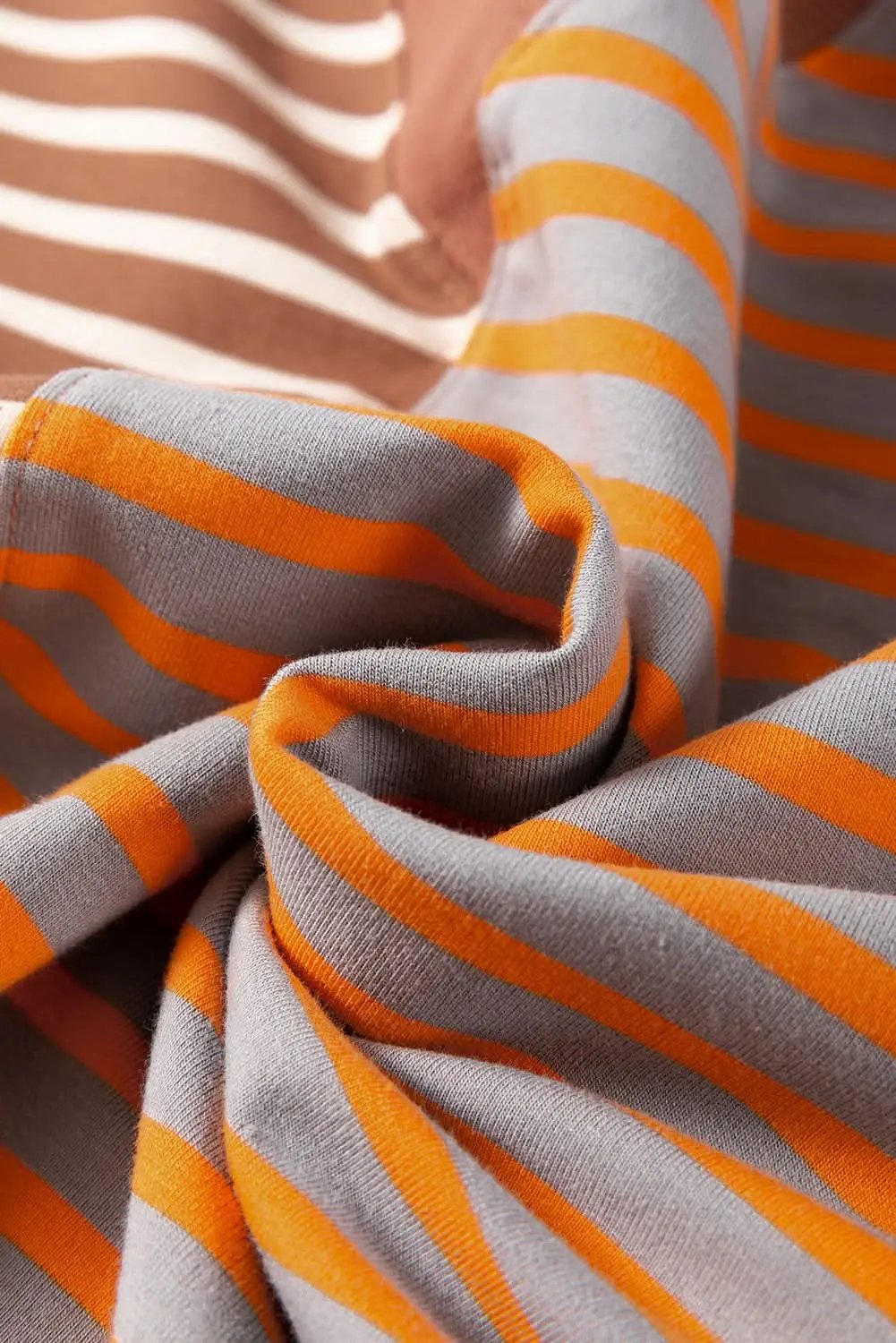 Brown Stripe Oversized Sweatshirt - Love Salve 