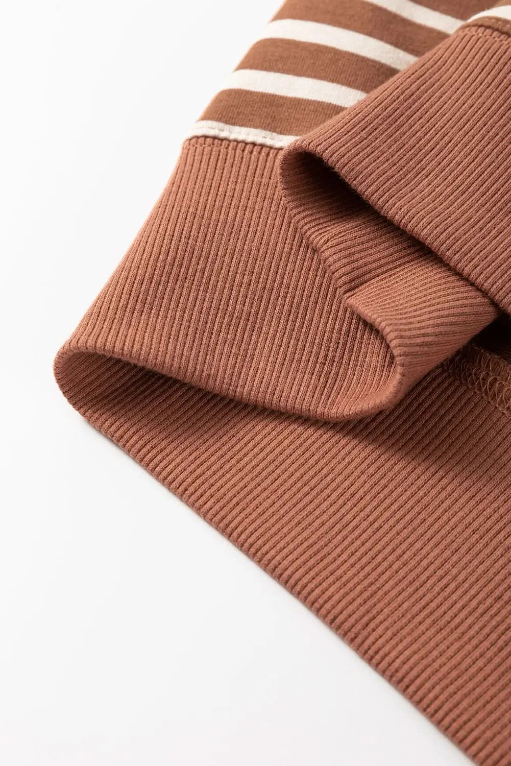 Brown Stripe Oversized Sweatshirt - Love Salve 