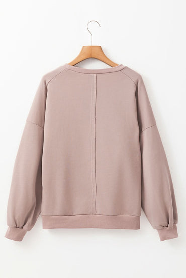 Goat Floral Peace Symbol Drop Shoulder Sweatshirt - Love Salve 