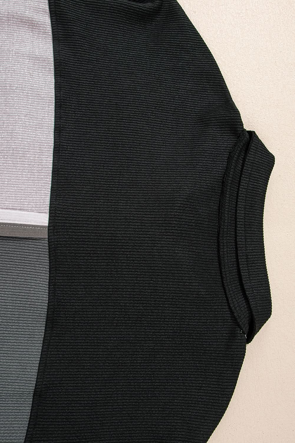 Gray oversized colorblock sweatshirt - Love Salve 