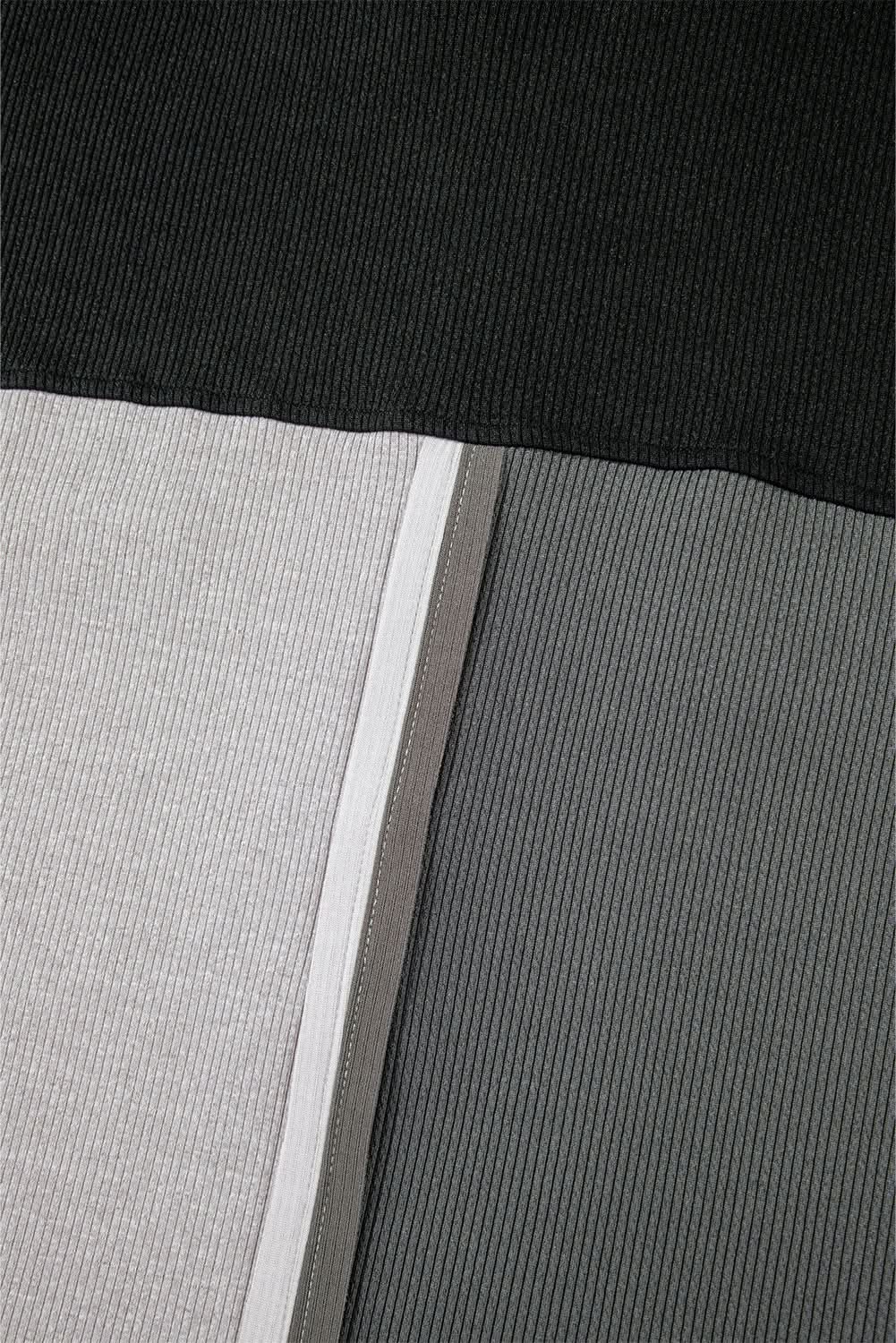 Gray oversized colorblock sweatshirt - Love Salve 