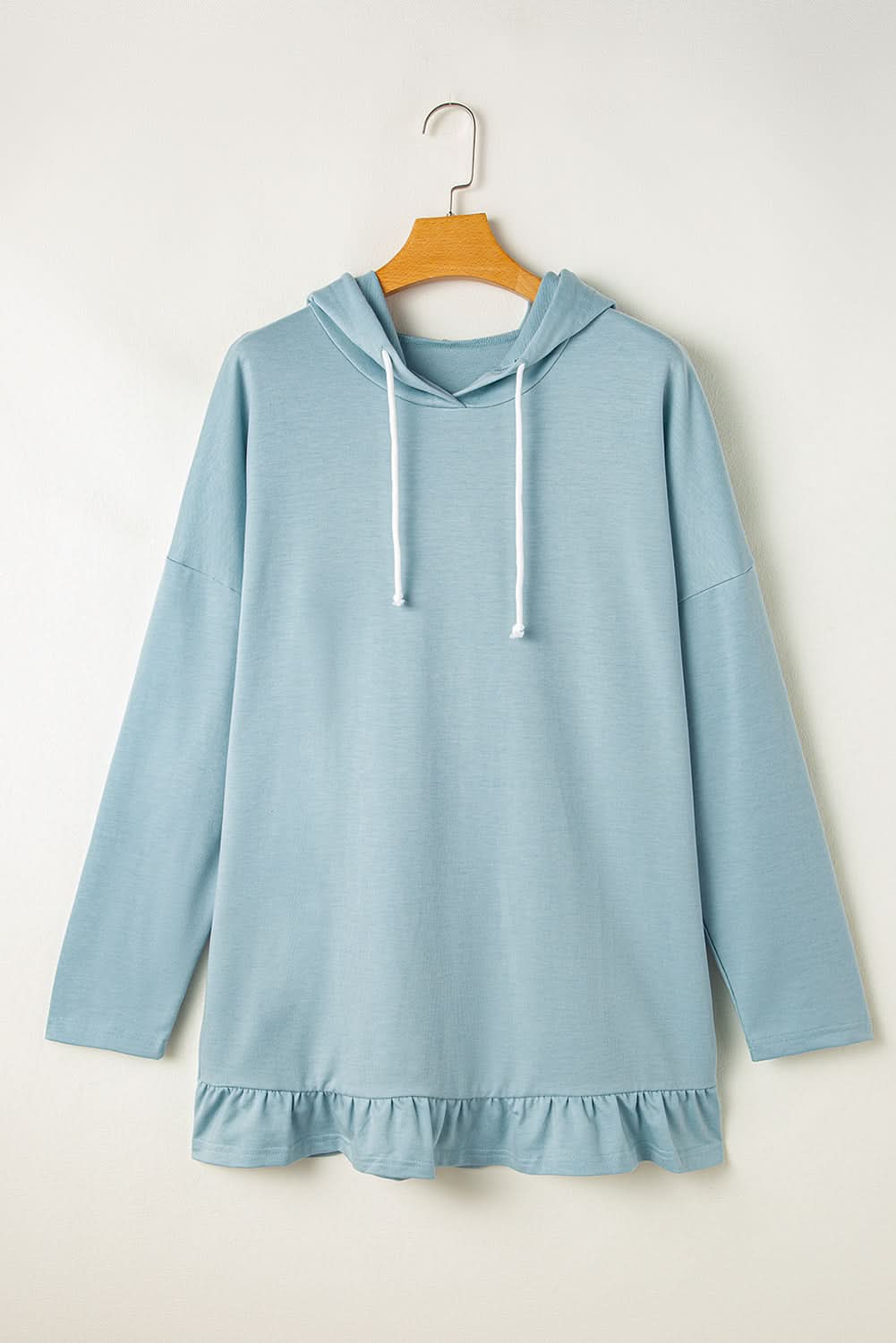 Iceland blue ruffled hoodie tunic - Love Salve 