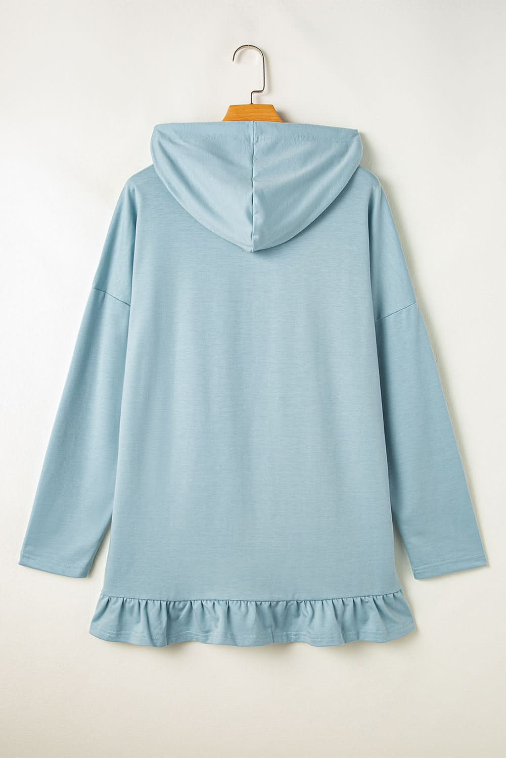 Iceland blue ruffled hoodie tunic - Love Salve 