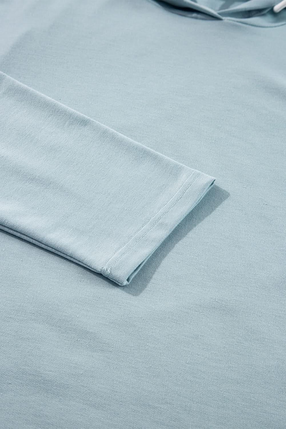 Iceland blue ruffled hoodie tunic - Love Salve 