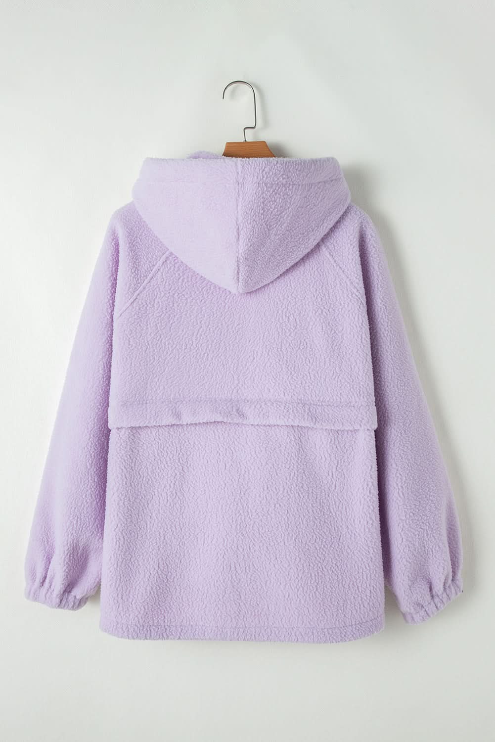 Lavendula fuzzy drawstring hoodie - Love Salve 