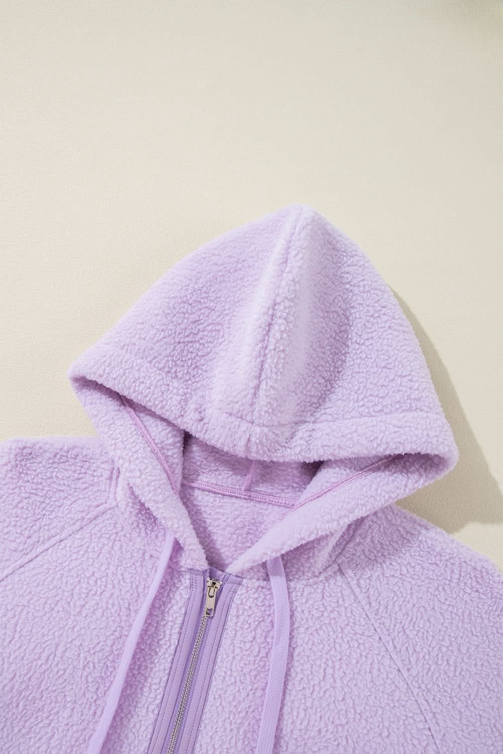 Lavendula fuzzy drawstring hoodie - Love Salve 