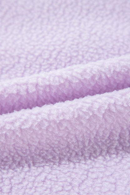 Lavendula fuzzy drawstring hoodie - Love Salve 