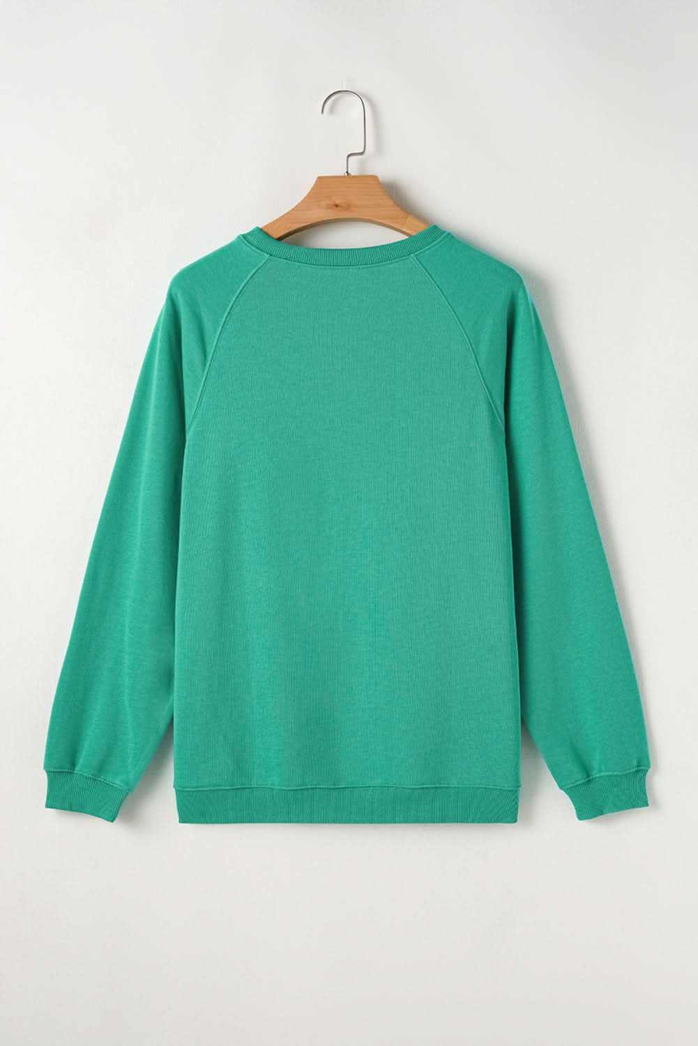 Mint green striped pullover - rainbow colorblock design 