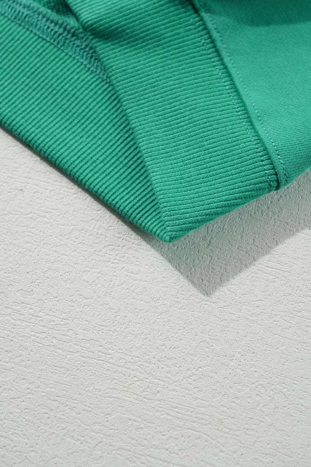 Mint green striped pullover - rainbow colorblock design 