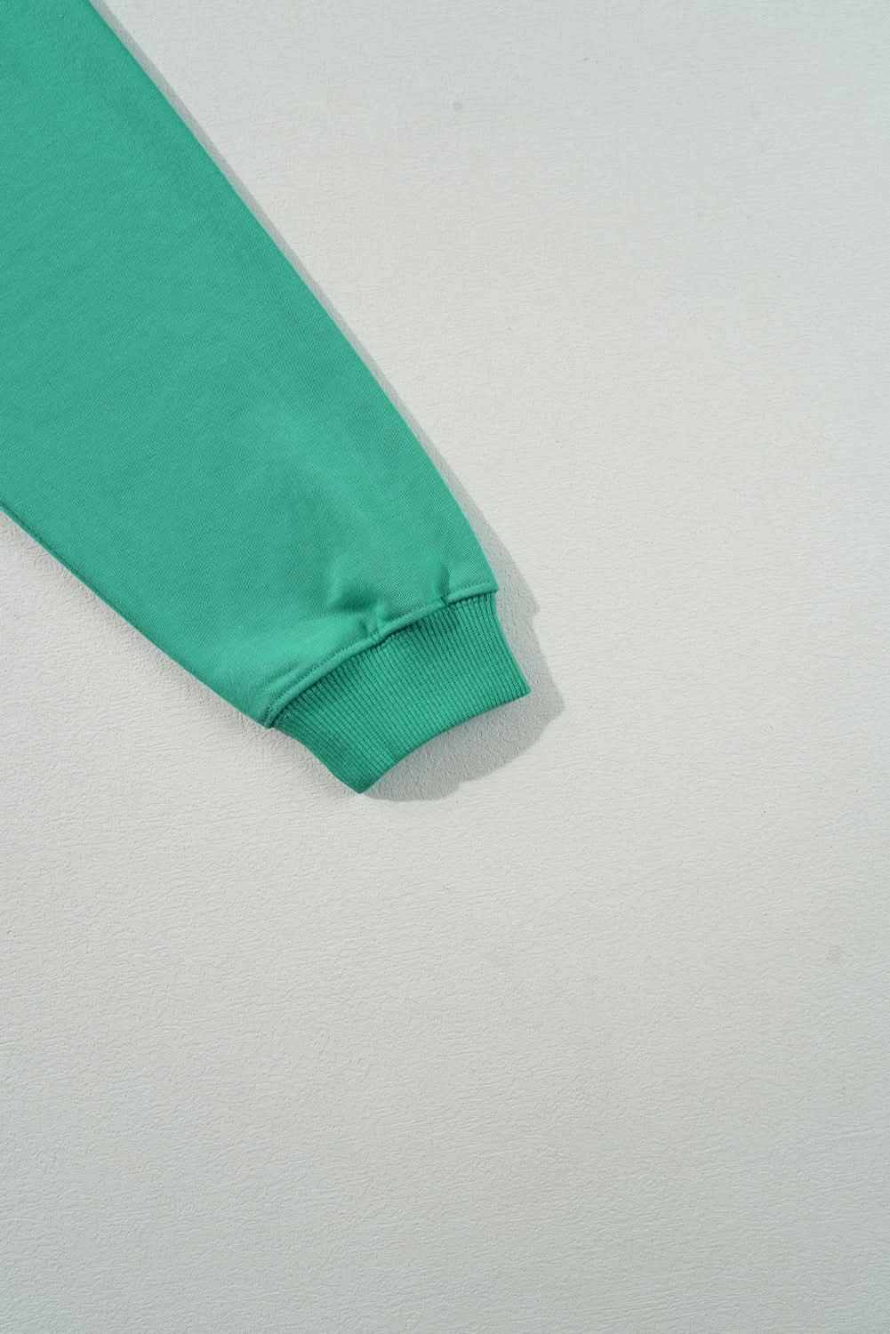 Mint green striped pullover - rainbow colorblock design 