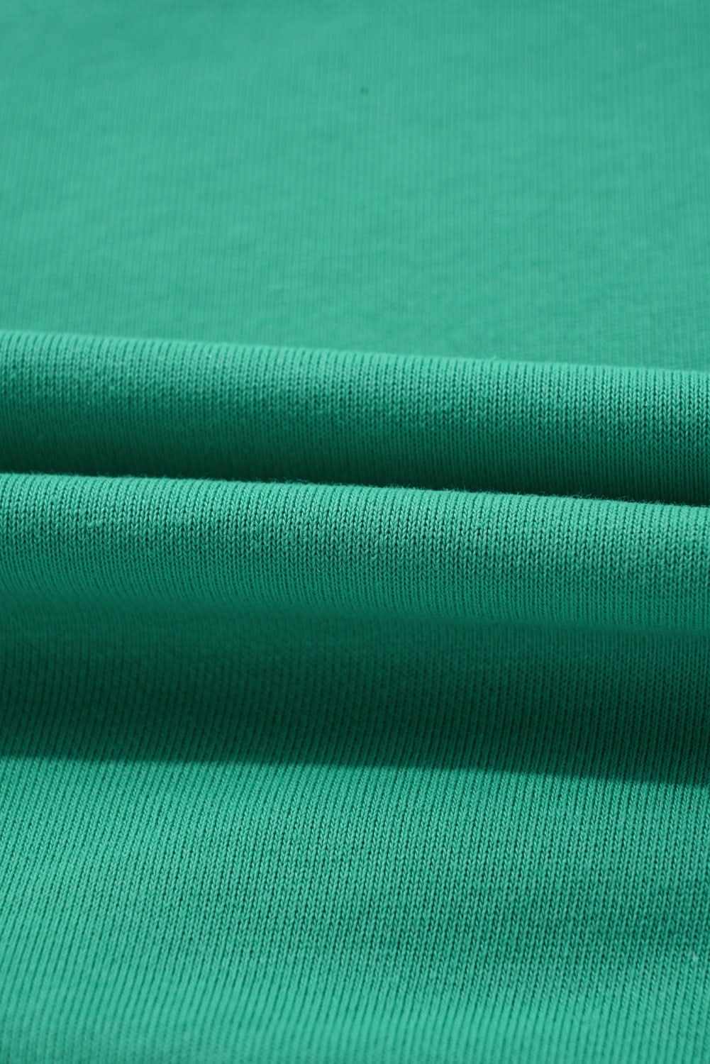 Mint green striped pullover - rainbow colorblock design 