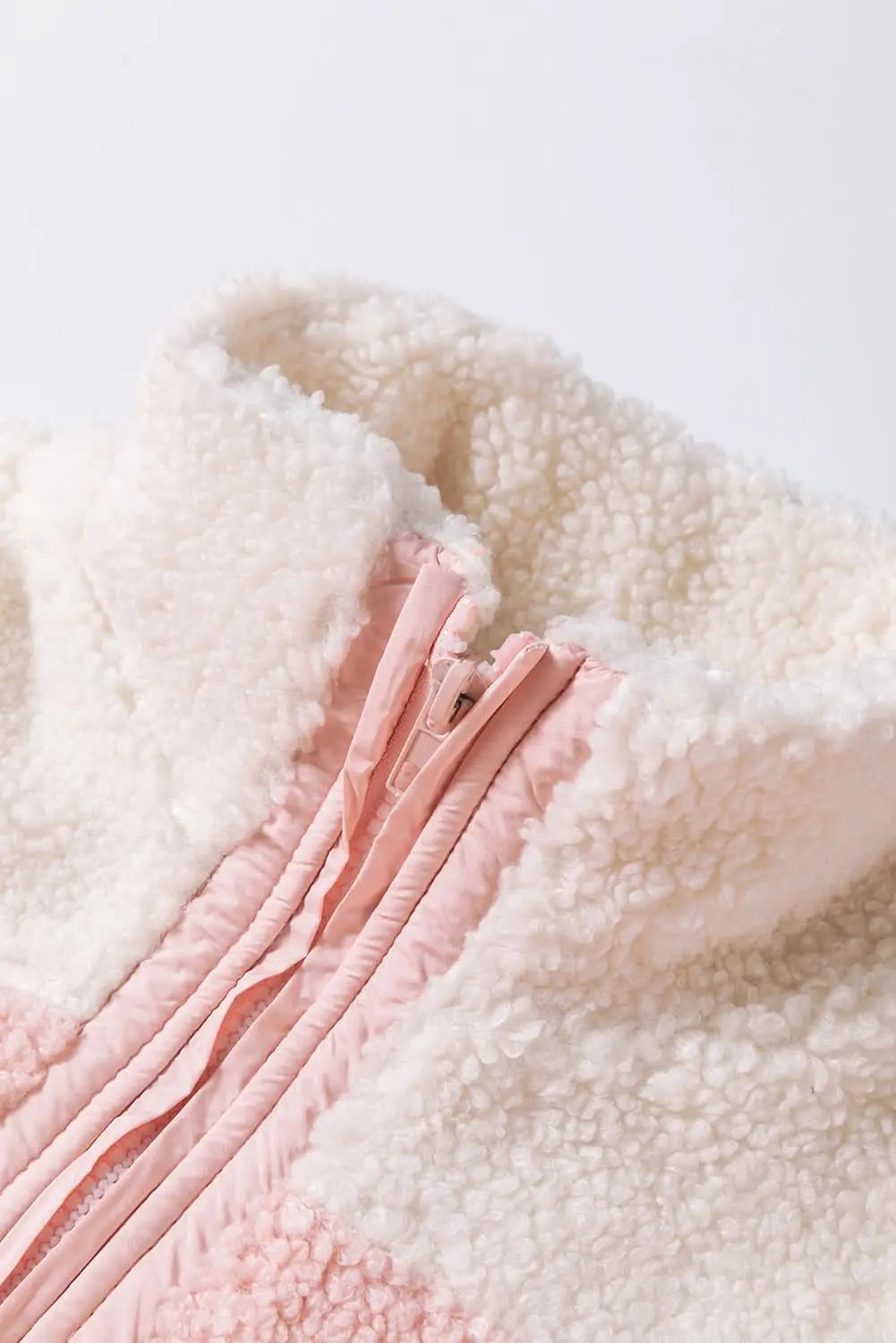 Orange Colorblock Sherpa Sweatshirt - Love Salve 