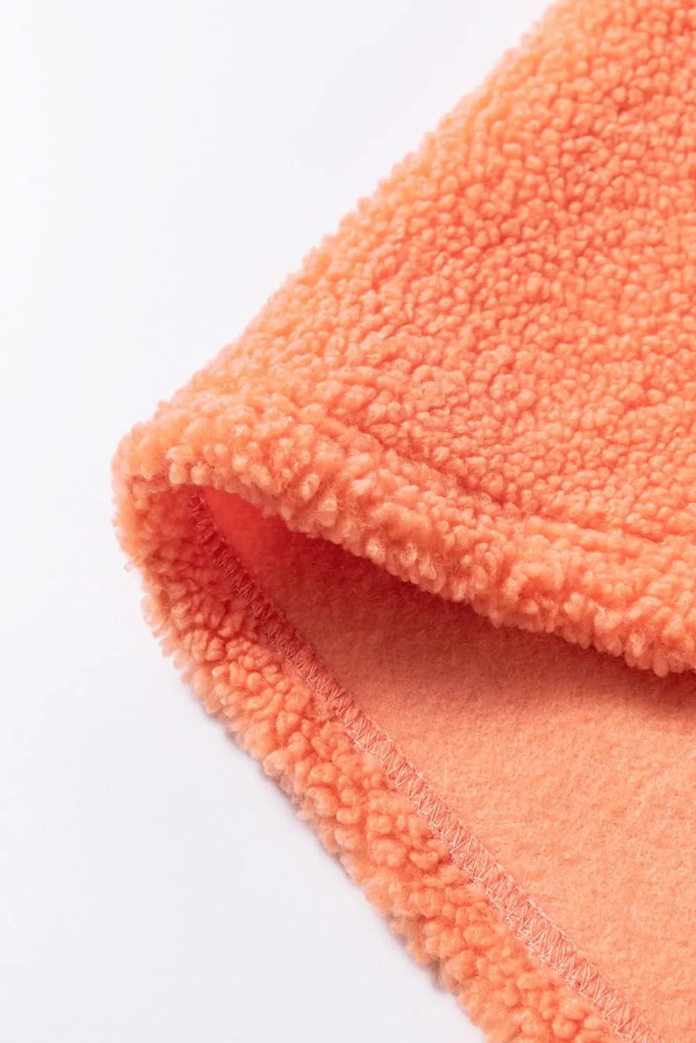 Orange Colorblock Sherpa Sweatshirt - Love Salve 