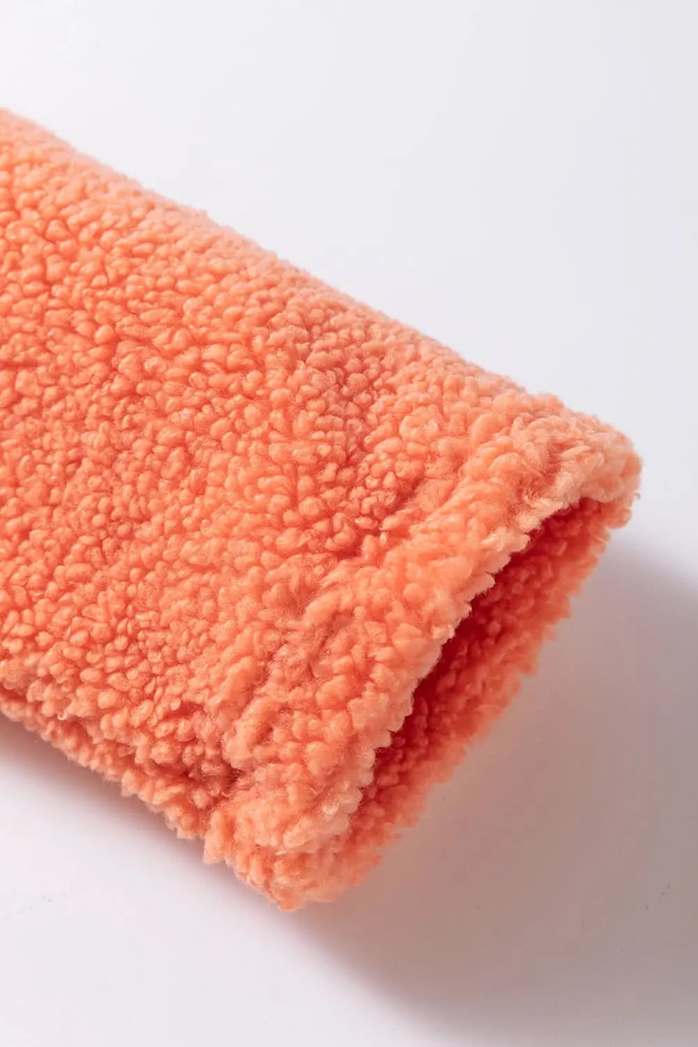 Orange Colorblock Sherpa Sweatshirt - Love Salve 