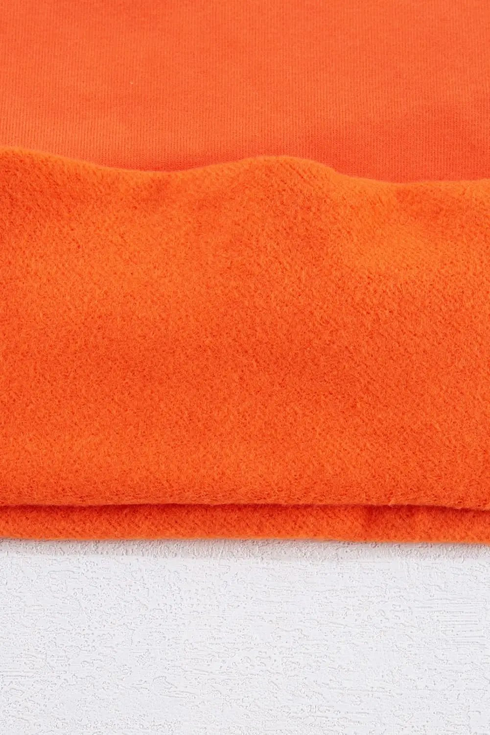 Cozy russet orange fleece sweatshirt - Love Salve 