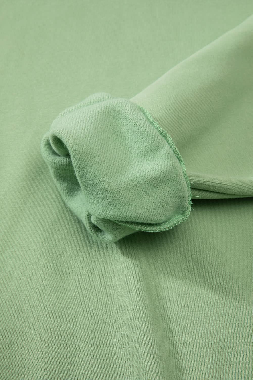 Cozy fleece-lined sweatshirt in smoke green - Love Salve 