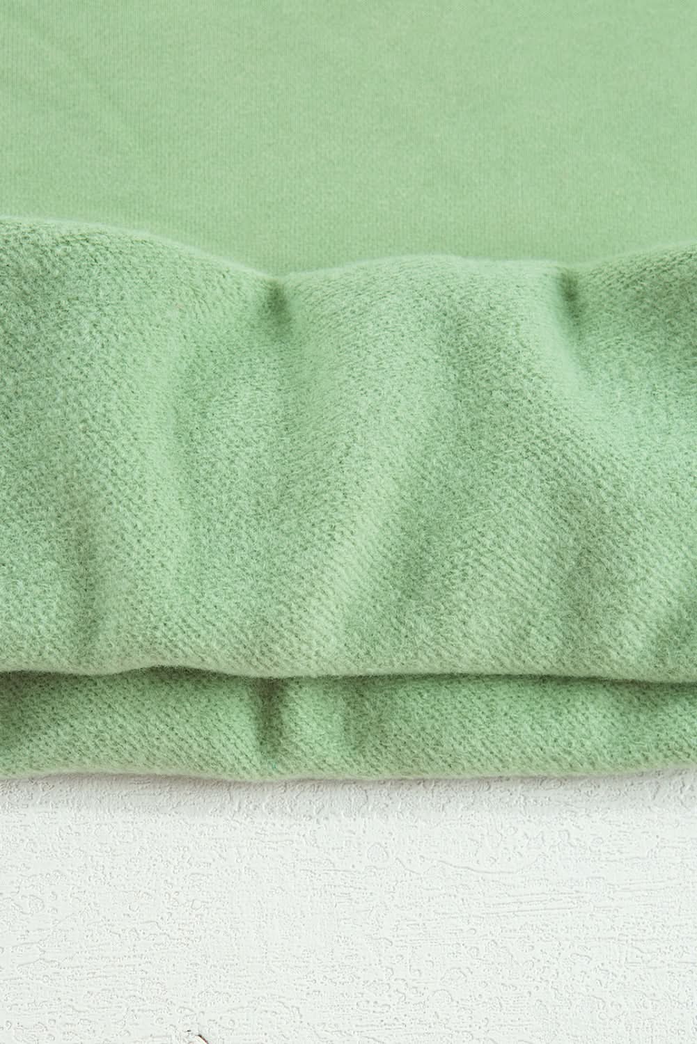 Cozy fleece-lined sweatshirt in smoke green - Love Salve 