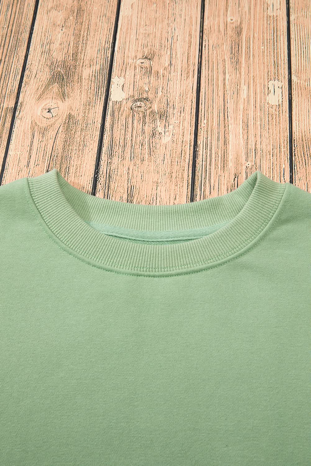 Cozy fleece-lined sweatshirt in smoke green - Love Salve 