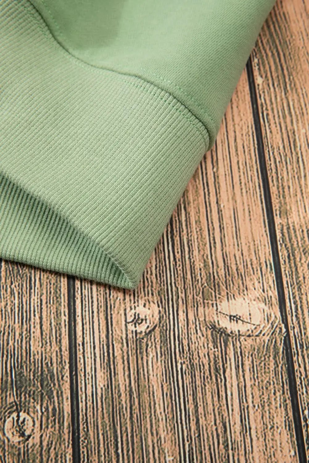 Cozy fleece-lined sweatshirt in smoke green - Love Salve 