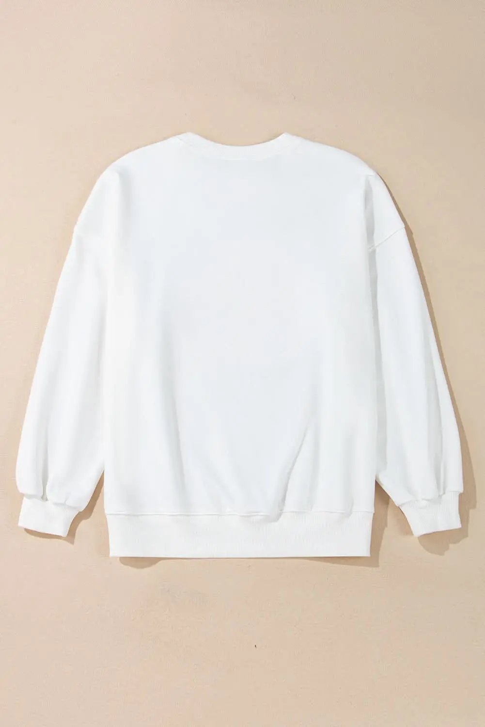 White Terry Halloween Pumpkin Patched Pattern Pullover Sweatshirt - Love Salve 