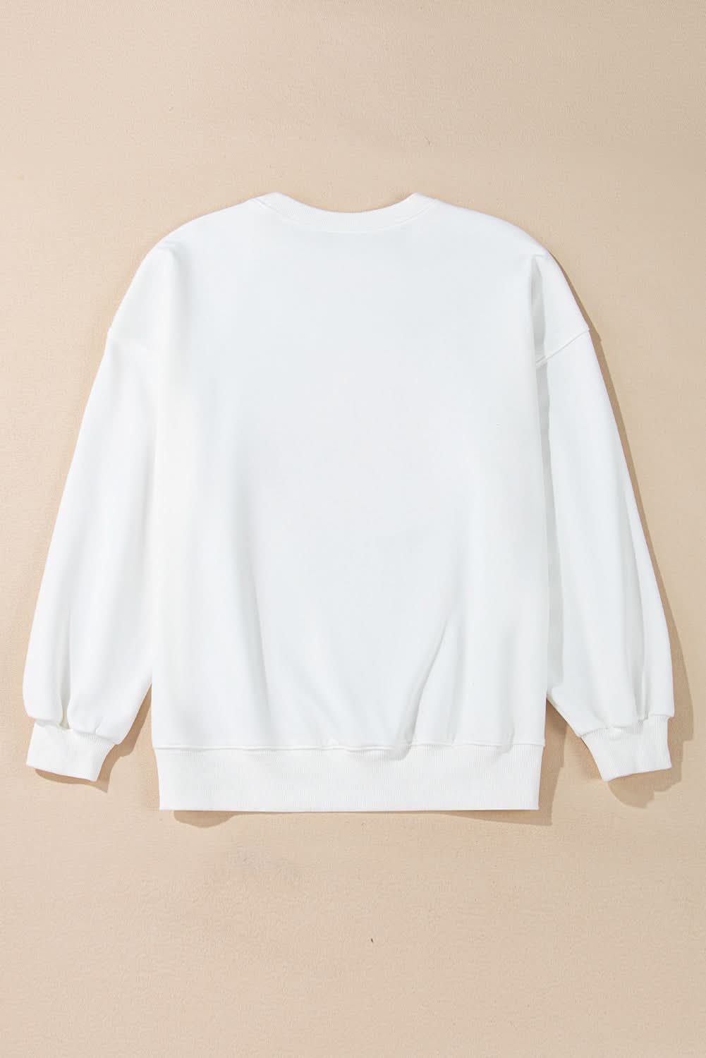 White Terry Halloween Pumpkin Patched Pattern Pullover Sweatshirt - Love Salve 