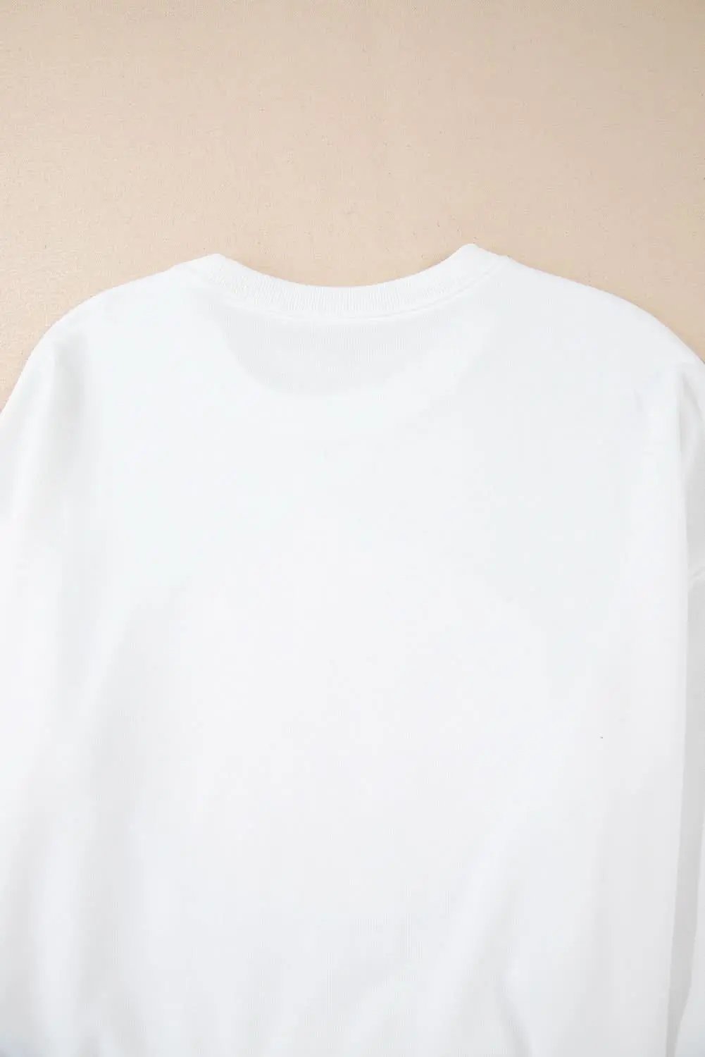 White Terry Halloween Pumpkin Patched Pattern Pullover Sweatshirt - Love Salve 