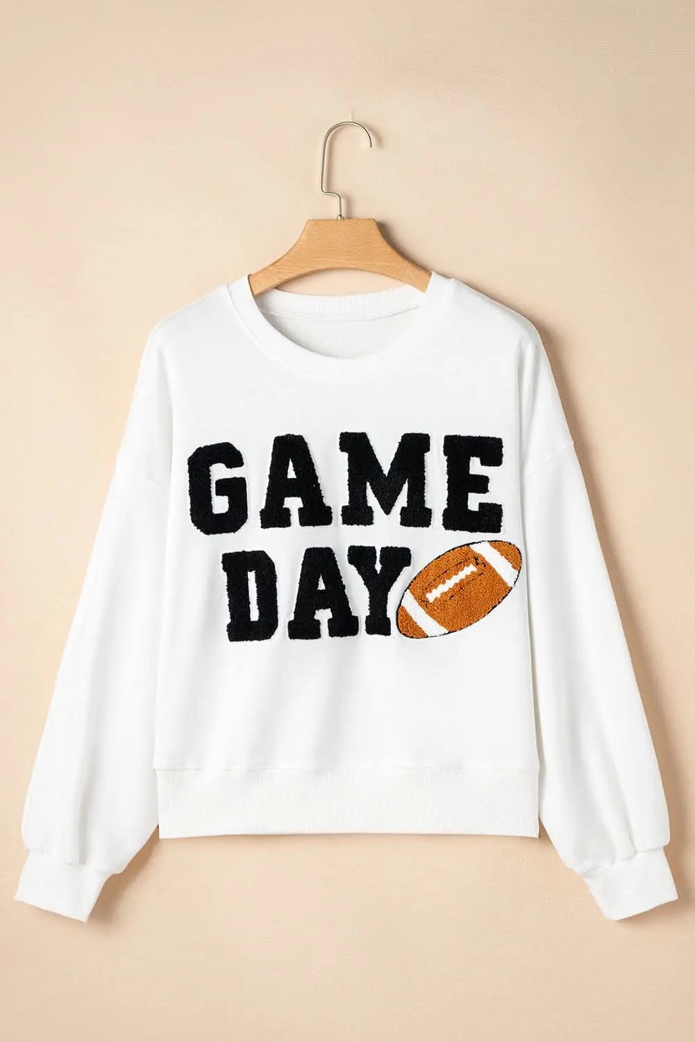 White varsity pullover sweatshirt - Love Salve 