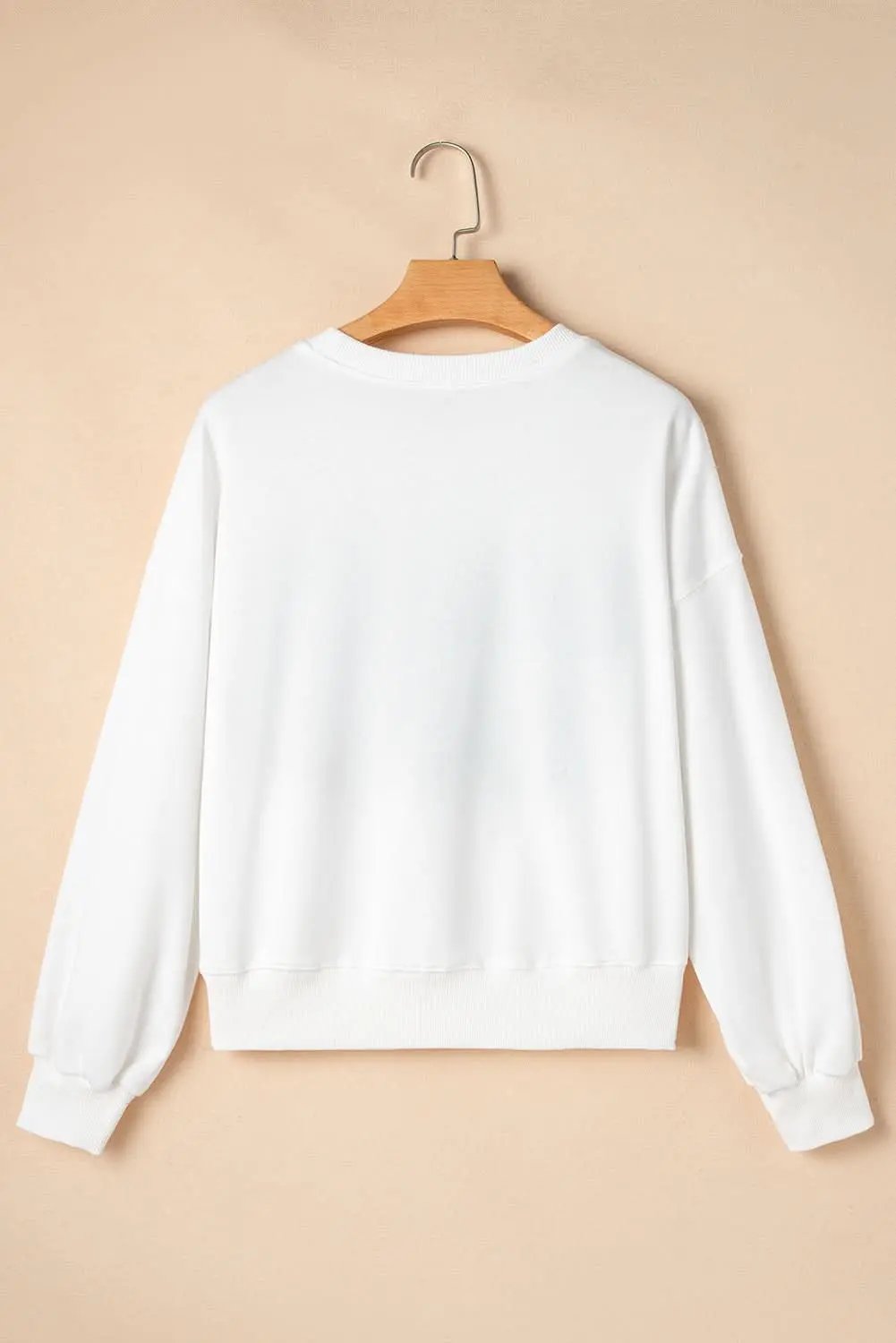 White varsity pullover sweatshirt - Love Salve 