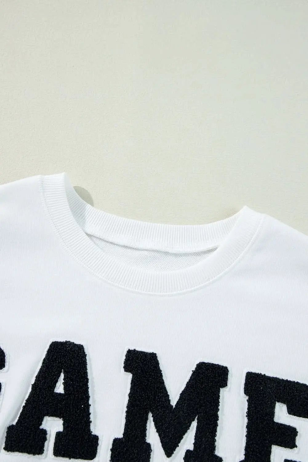 White varsity pullover sweatshirt - Love Salve 