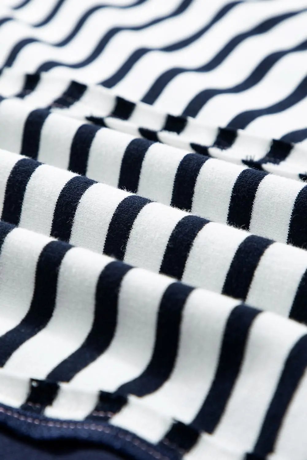 White Stripe Color Block Exposed Seam Loose Fit Sweatshirt - Love Salve 