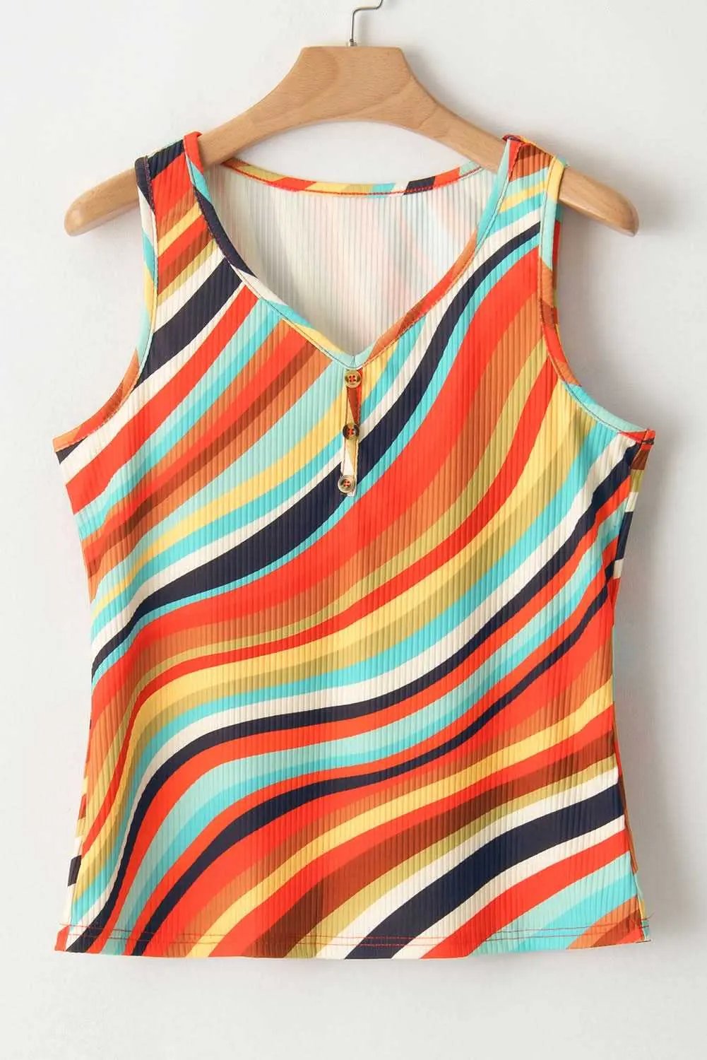 Chic multicolor striped tank top - Love Salve 