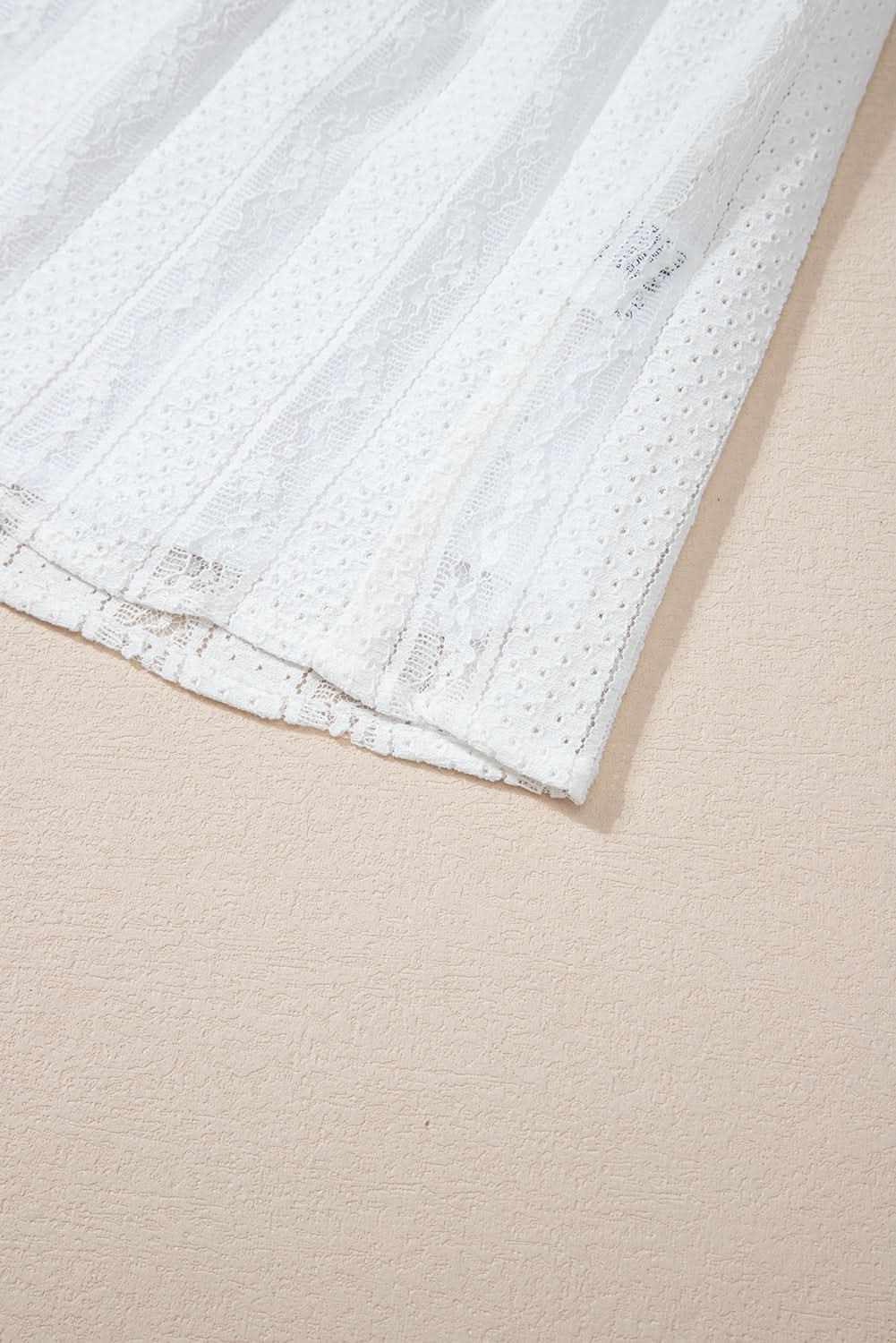 White Ruffled Lace Flowy Tank Top - Love Salve 