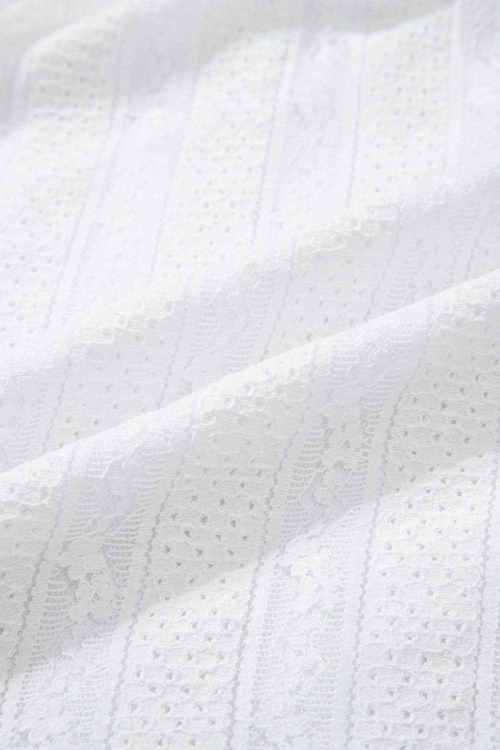 White Ruffled Lace Flowy Tank Top - Love Salve 