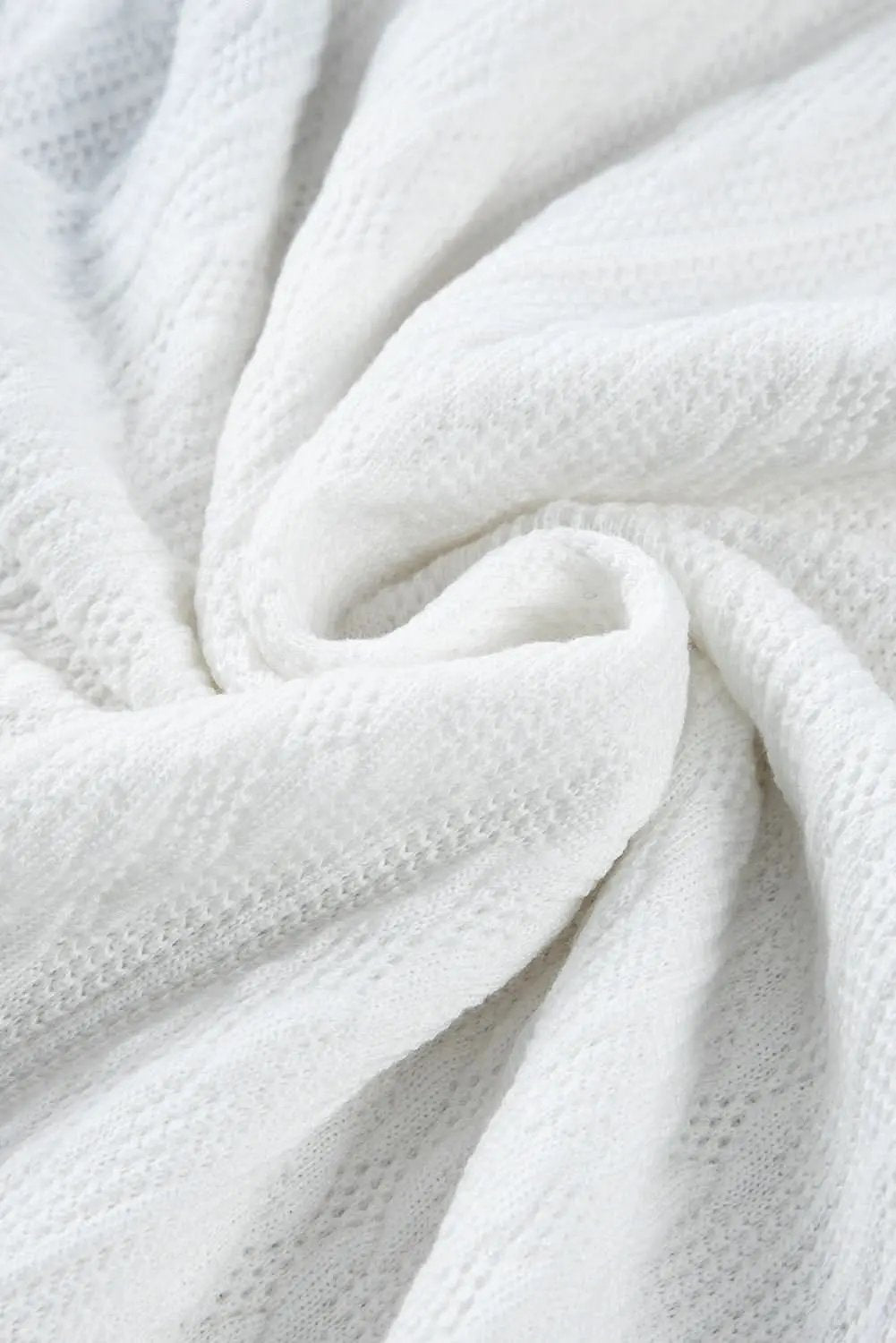 Light Blue Textured Color Block Loose Fit T Shirt - Love Salve 