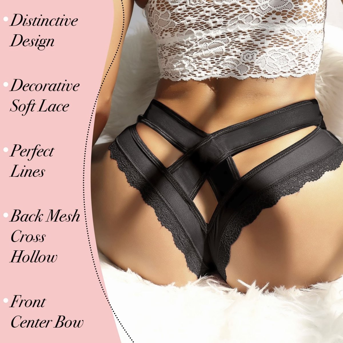 Love Salve Women's Cross Lace Underwear - Love Salve 