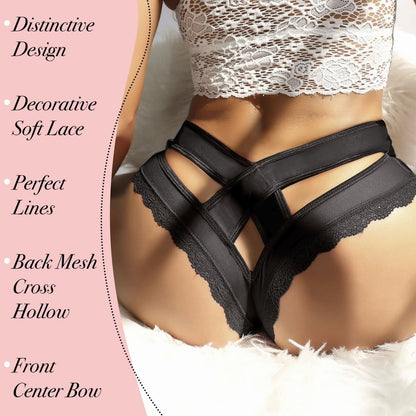 Love Salve Women's Cross Lace Underwear - Love Salve 