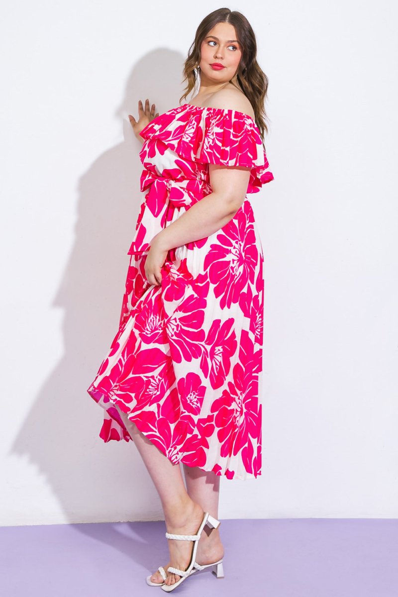 LOVE SCRIPT WOVEN MIDI DRESS - Love Salve