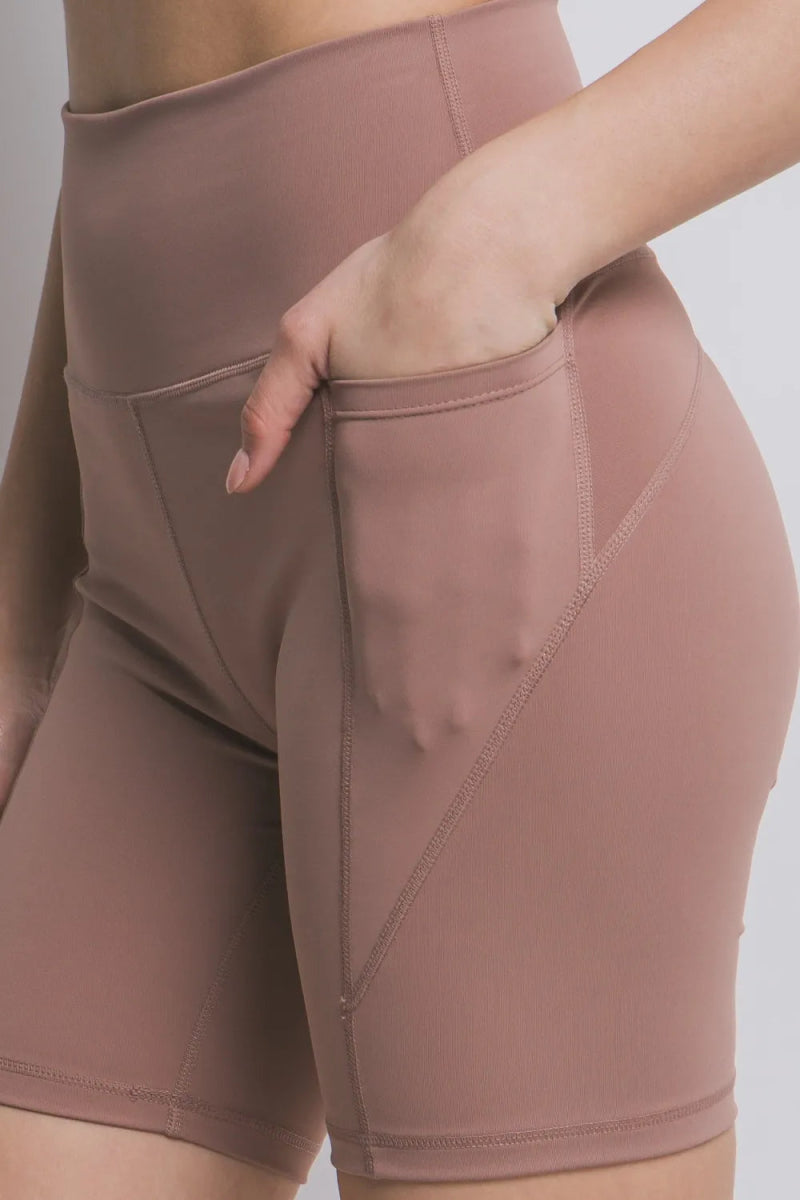 Love Tree High Waist Seam Detail Active Shorts for Women - Love Salve 