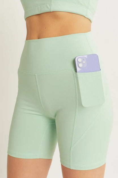 Love Tree High Waist Seam Detail Active Shorts for Women - Love Salve 