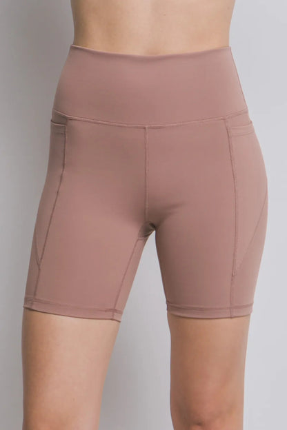 Love Tree High Waist Seam Detail Active Shorts for Women - Love Salve 