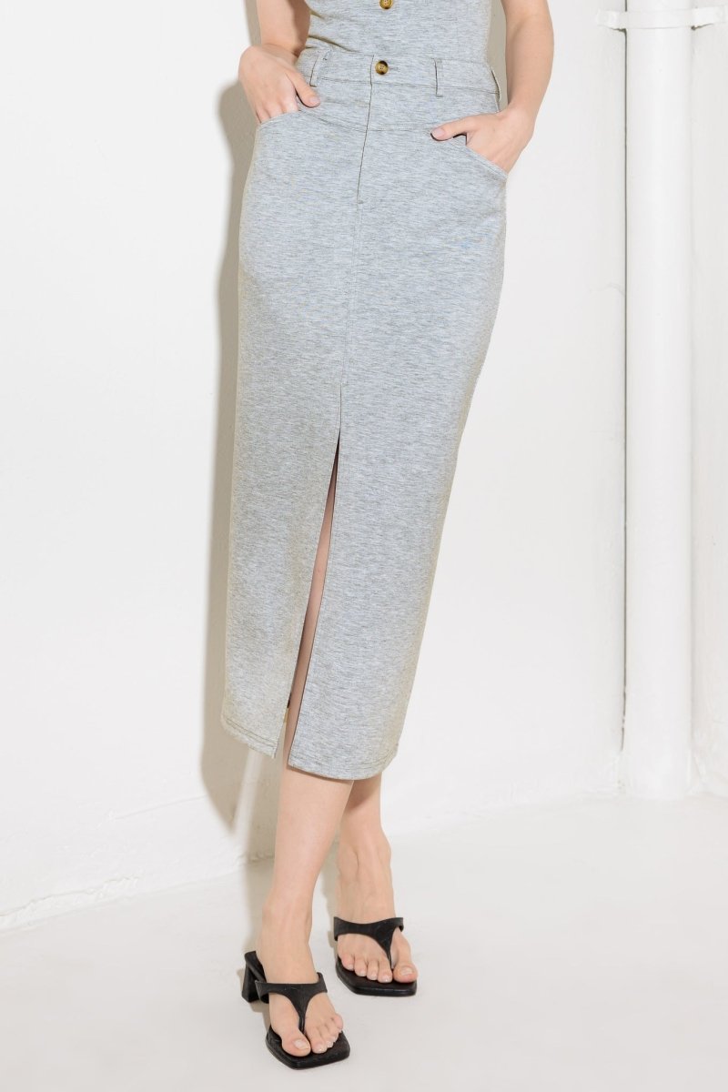 LOVELY BY NATURE KNIT MIDI SKIRT - Love Salve