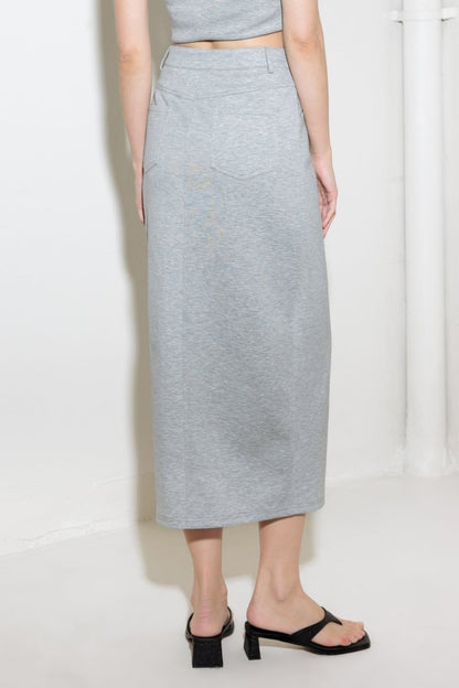 LOVELY BY NATURE KNIT MIDI SKIRT - Love Salve
