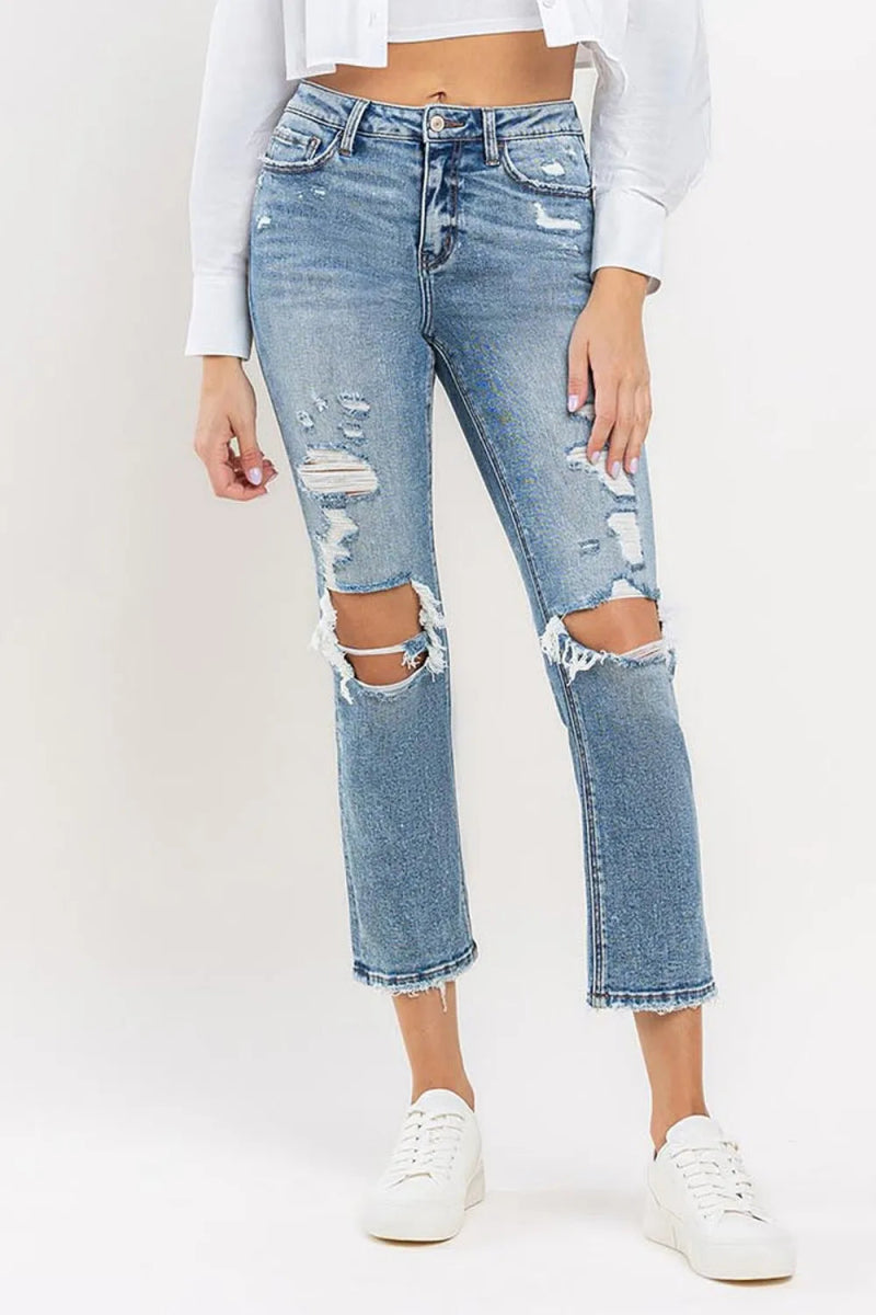 Lovervet Full Size High Rise Slim Straight Jeans for Women - Love Salve