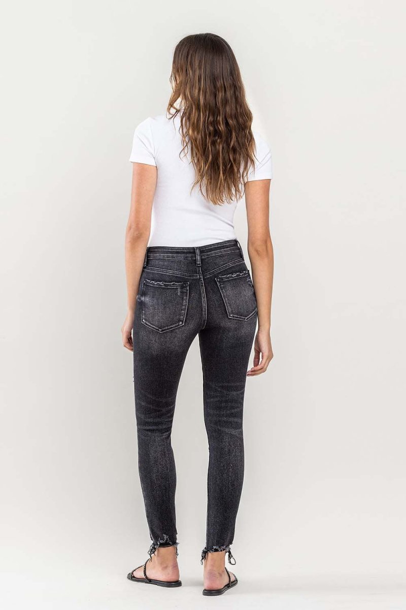 Lovervet Raw Hem Cropped Skinny Jeans for Stylish Outfits - Love Salve 